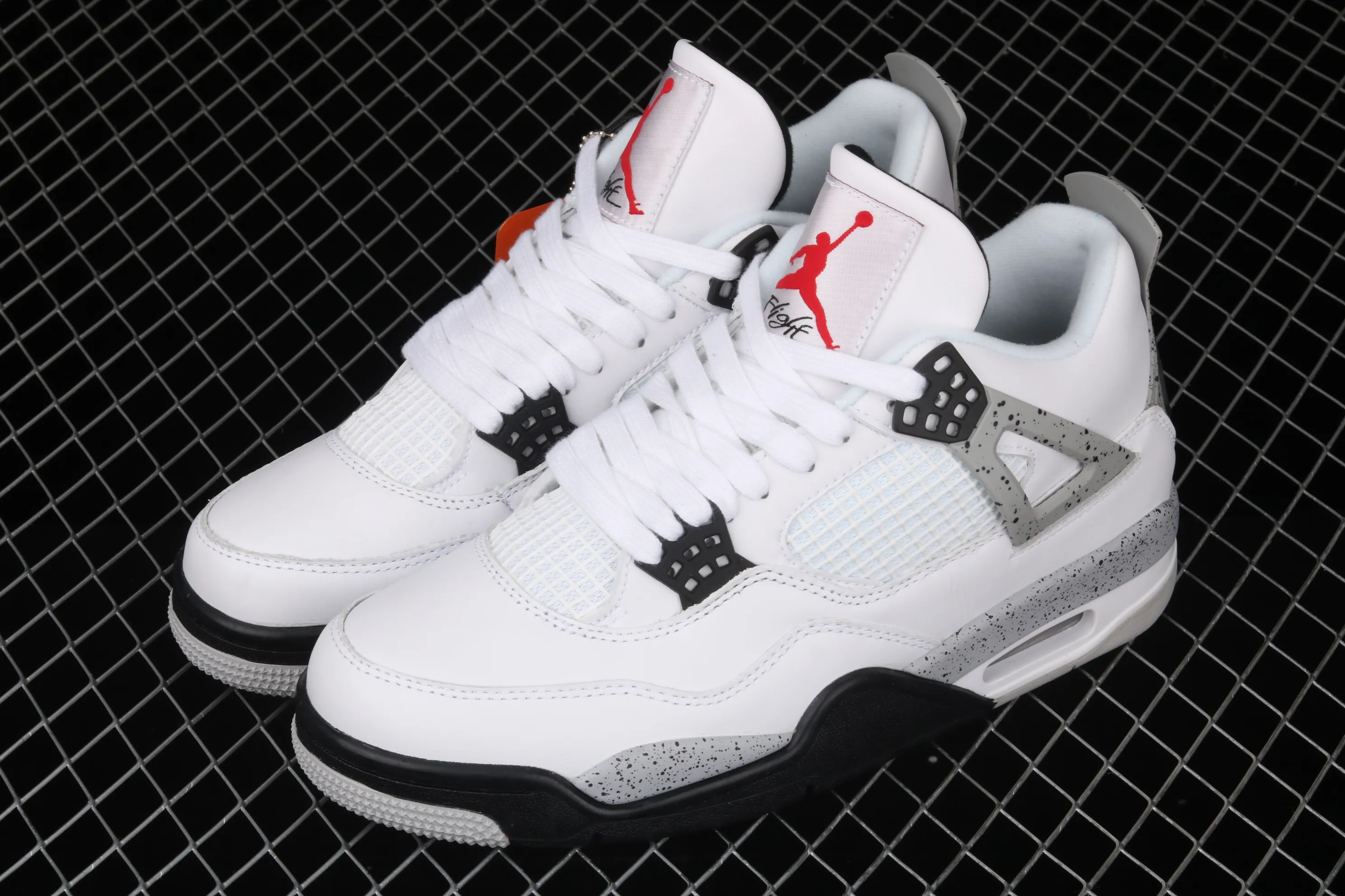 All categories Air Jordan Jordan series basketball shoes Air Jordan 4 pure original Air Jordan 4 White Cement AJ4 Joe 4 white cement white gray 840606-192